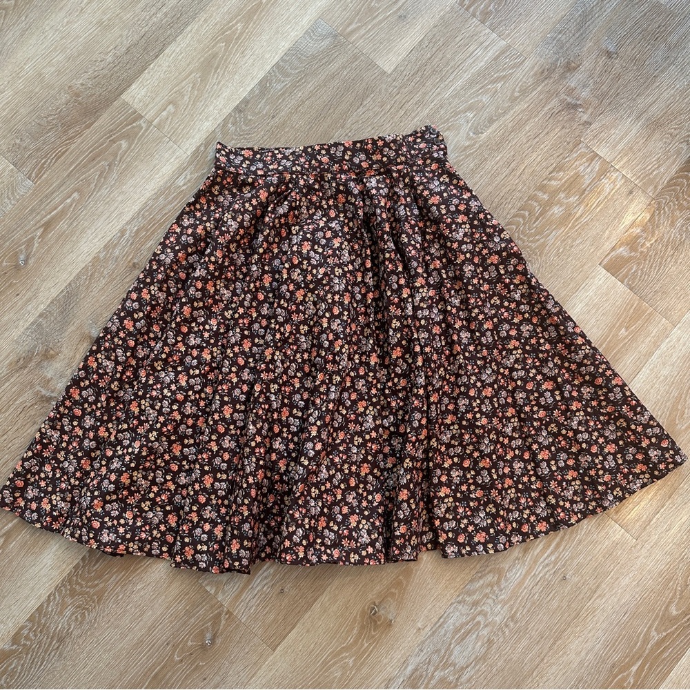 Elegant Floral A-Line Skirt